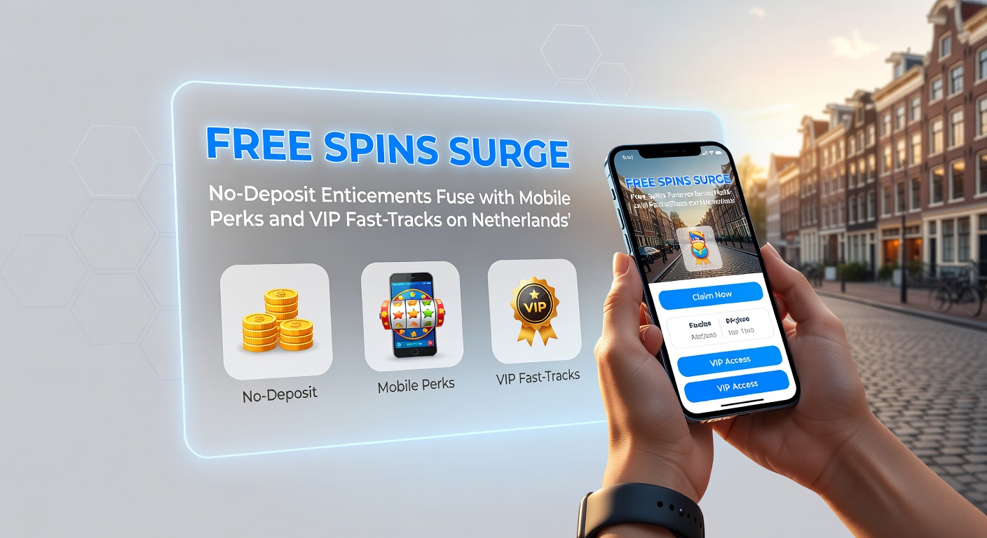 VIP-ladder op een Nederlands casino-app met free spins icons, mobiele notificaties en fast-track pijlen naar hogere tiers