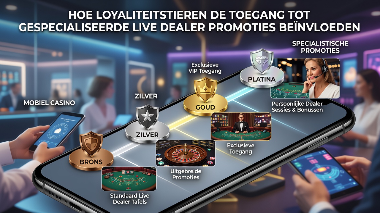Spelers die live dealer promoties ontvangen via loyaliteitsniveaus op mobiele apparaten